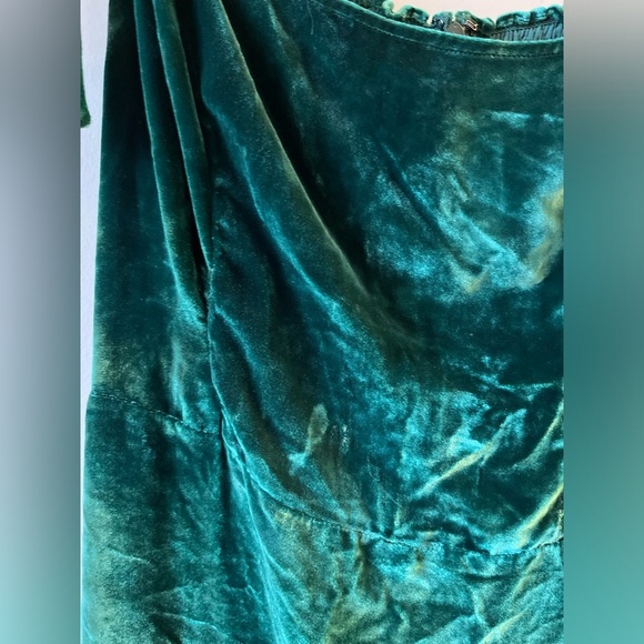 Reformation Emerald Velvet Minna Dress - Picture 7 of 15